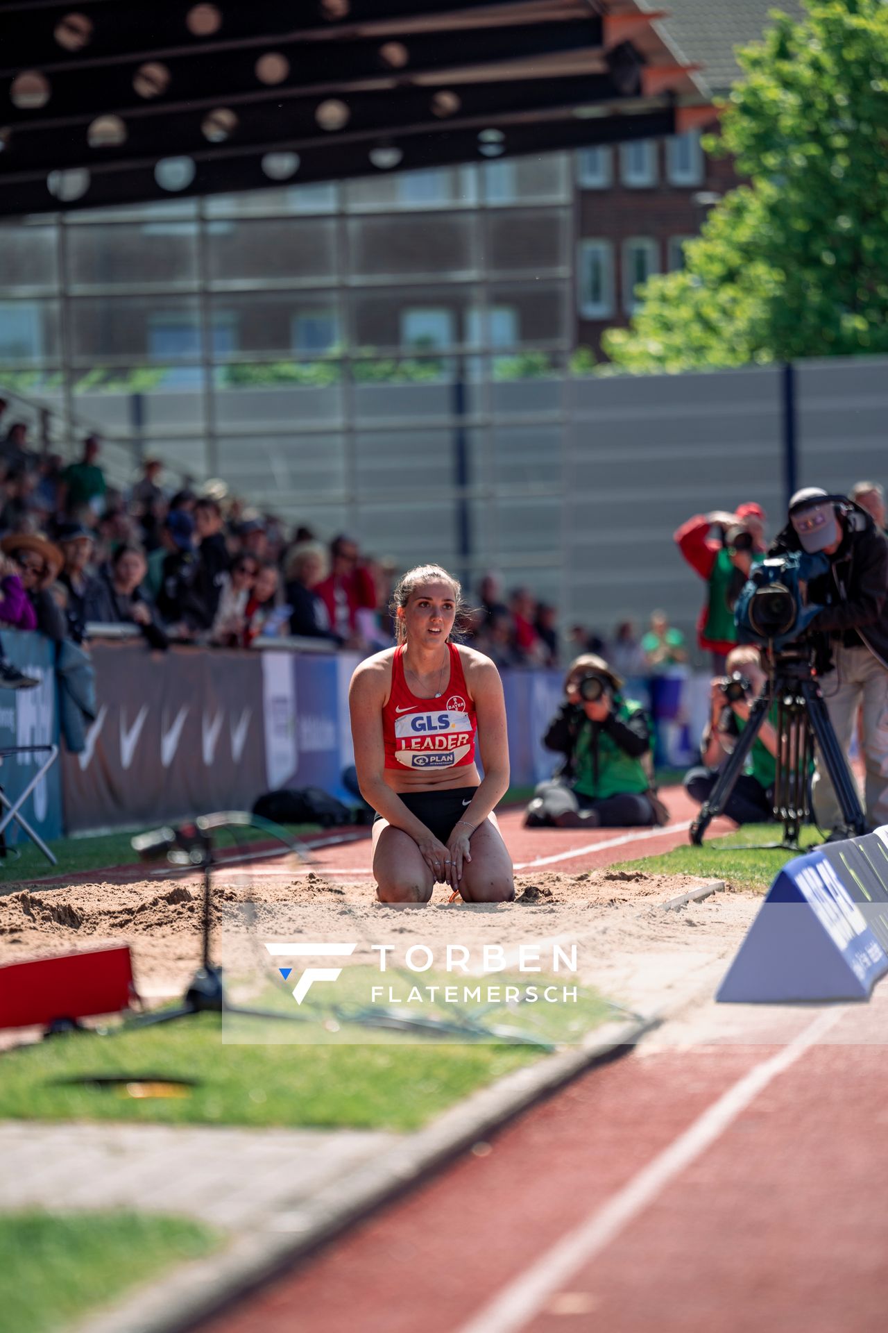 Sophie Weissenberg (TSV Bayer 04 Leverkusen) beim Weitsprung am 08.05.2022 beim Stadtwerke Ratingen Mehrkampf-Meeting 2022 in Ratingen